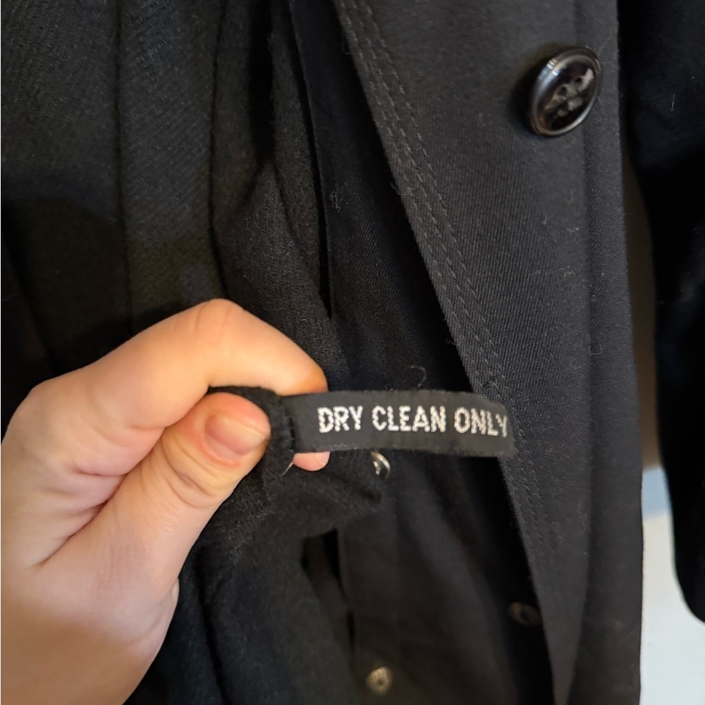 Vintage American Bazaar Women's Black Trench Coat - Picture 5 of 7